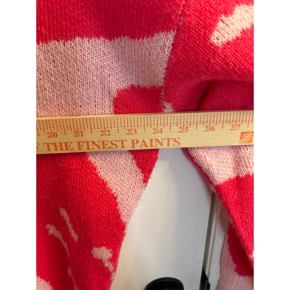 Altar'd State Pink Red Smiley Face Crewneck Sweater Small BRW02809-ATS - Picture 9 of 10